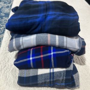 4 AMERICAN EAGLE FLANNEL SHIRTS - SIZE LARGE